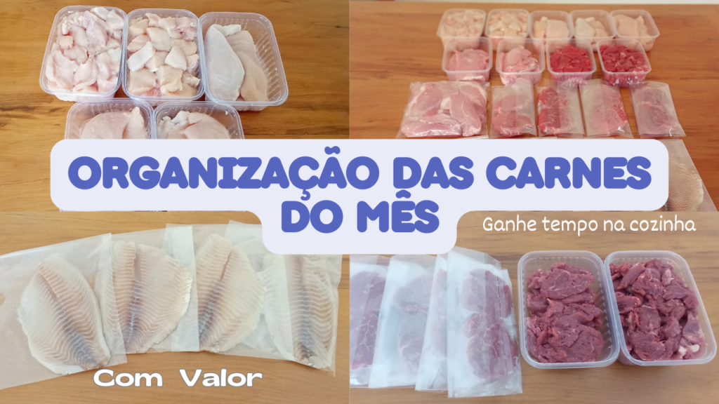 como porcionar as carnes do mês
